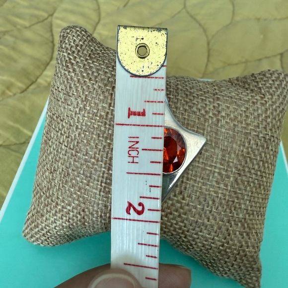 💎925 Silver Bracelet with a Beautiful Orange Gemstone 💎 - Picture 4 of 8